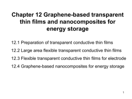 Chapter 12 Graphene-based transparent thin films and