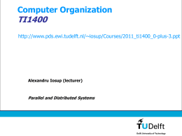 TI1400 Computer Organization at TU Delft