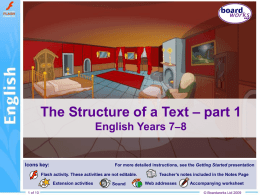 The Structure of a Text part 1
