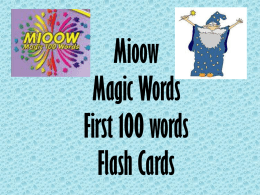 Mioow Magic 100 Words Flash Cards