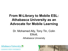 Use of Mobile Learning to Train English as a Second