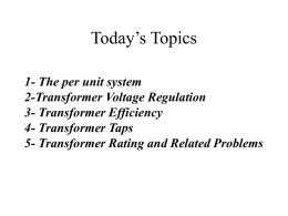 Today’s Topics - Department of Electrical Engineering