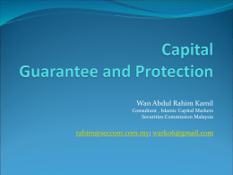 Capital Guarantee and Protection