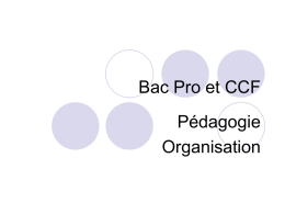 Bac Pro et CCF