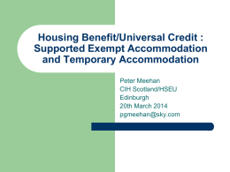 Peter Meehan`s slides - Coalition of Care and Support Providers in