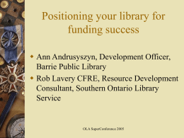 Positioning your library for funding success