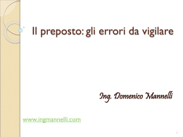 preposto e gli errori