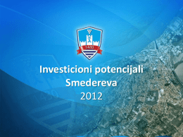 Investicioni potencijali Smedereva - Osnovne