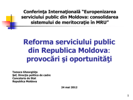 Serviciul public in Moldova