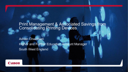 Print Management & Associated Savings from Consolidating