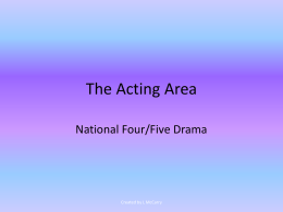 The Acting Area Revision