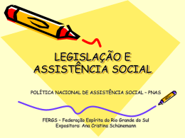 legislação e assistência social- resumido