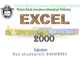excel - Państwowa Wyższa Szkoła Zawodowa w Sulechowie