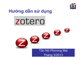 Hướng dẫn sử dụng phần mềm Zotero