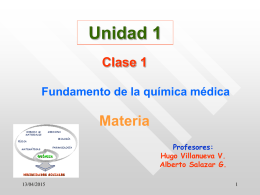 Clase 1 - Fundamento Química Médica