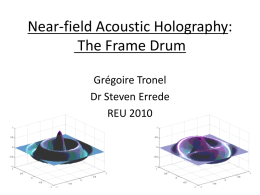 Near-field Acoustical Holography: The Frame Drum