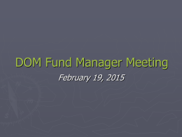 Fund Manager Mtg 2.19.15 - Office of Research Administration