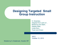 Small-Group Reading Instruction - University of Maine at Machias