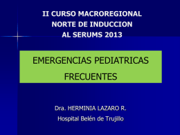 Emergencias Pediátricas - Dra. Herminia Lázaro