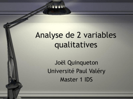 Analyse de 2 variables qualitatives