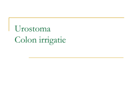 Urostoma en Colon irrigatie bij uitscheiding stoma verzorgen