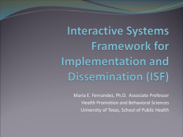 Interactive Systems Framework