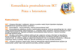 Komunikácia prostredníctvom IKT - Práca s internetom, Interaktívna