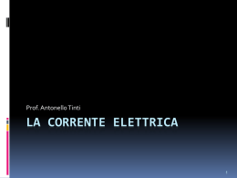 La corrente elettrica (presentazione ppt)