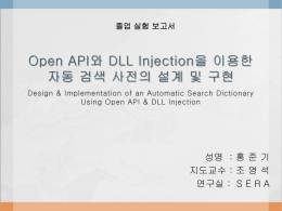 Open API와 DLL Injection을 이용한 Click-Free Dictionary의