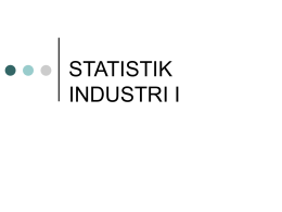 STATISTIKA I/ PENGOLAHAN DATA STATISTIKA