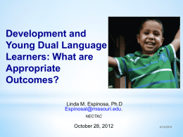 Language Development - The Early Childhood Technical