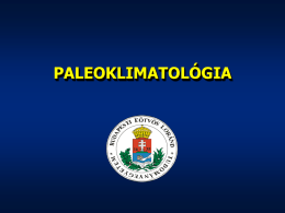 2-Paleoklima-UJ-Ildiko - ELTE Meteorológiai Tanszék