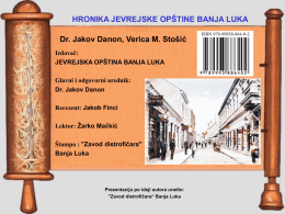 Hronika Jevrejske opštine Banja Luka (PowerPoint prezentacija, 14