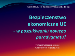Prezentacja - prof. Tomasz G. Grosse