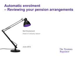 Pension schemes