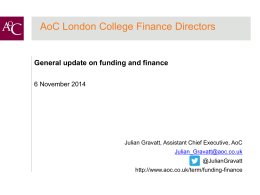 AoC London FDs meeting 6 November 2014