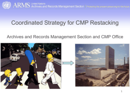 CMP Records Management Preparedness