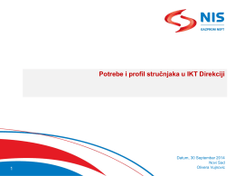 Potrebe i profil stručnjaka u IKT Direkciji