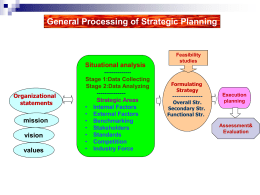 فرايند اجرايی برنامه ريزی استراتژيک