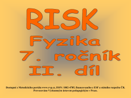Risk - opakování učiva 7. ročníku II.