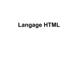Langage HTML.