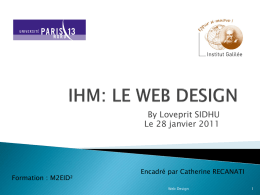 IHM: LE WEB DESIGN