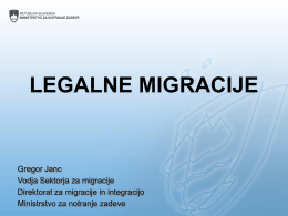 Predstavitev "Legalne migracije"