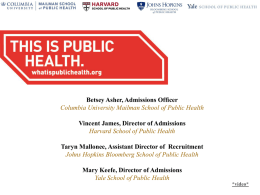 Public Health - Krieger School of Arts & Sciences