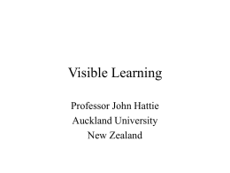 Visible Learning powerpoint