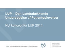 PowerPoint-præsentation om konceptet for LUP 2014
