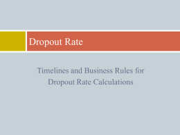 Dropout Rate Calculation - Delaware Department of Education