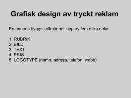 Grafisk design- presentation