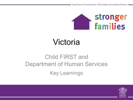 Child FIRST and Deparment of Human Services