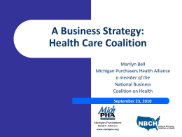 Marilyn Bell - Michigan Purchasers Health Alliance